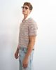 Topman Topman classic fit textured space dye striped polo in multi - 4