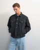 Topman Topman classic fit western denim jacket in washed black - 1