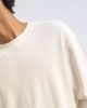Topman Topman cropped fit long sleeve heavyweight waffle T-shirt in ecru-White - 3