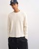 Topman Topman cropped fit long sleeve heavyweight waffle T-shirt in ecru-White - 4