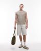 Topman Topman denim Bermuda shorts in white - 1