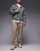 Topman Topman essential baggy washed pants in stone-Neutral - 1