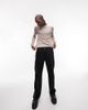 Topman Topman essential knitted crew neck sweater in brown heather - 4