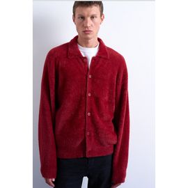 Topman Topman Fluffy Collared Cardigan