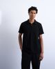 Topman Topman jersey zigzag polo top in black - 4
