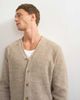 Topman Topman knit cardigan in oatmeal-Brown - 3