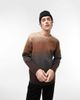 Topman Topman knitted sweater with ombre In brown - 1