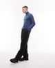 Topman Topman knitted sweater with roll neck in blue twist - 3