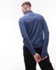 Topman Topman knitted sweater with roll neck in blue twist - 4