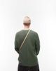 Topman Topman mix stitch cardigan in sage green - 2