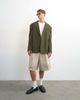 Topman Topman oversized fit deconstructed seersucker blazer in khaki-Green - 1