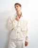 Topman Topman oversized fit denim jacket in natural-White - 2