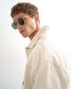 Topman Topman oversized fit denim jacket in natural-White - 3