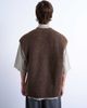 Topman Topman oversized fit knit crew neck tank top in brown - 4
