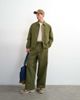 Topman Topman oversized fit nylon ripstop harrington jacket in green - 3