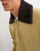 Topman Topman oversized fit real suede jacket with shearling collar in butter yellow - 3
