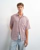 Topman Topman oversized fit textured cheesecloth short sleeve shirt in washed lilac-Purple - 1