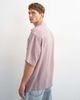 Topman Topman oversized fit textured cheesecloth short sleeve shirt in washed lilac-Purple - 2