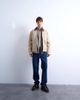 Topman Topman padded canvas jacket in washed stone-Neutral - 2