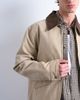 Topman Topman padded canvas jacket in washed stone-Neutral - 3