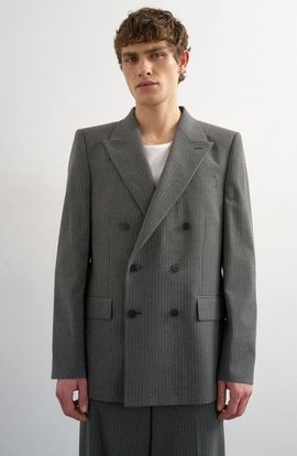Topman Topman Pinstripe Double Breasted Sport Coat