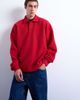 Topman Topman premium heavyweight sporty polo shirt in red - 1