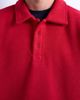 Topman Topman premium heavyweight sporty polo shirt in red - 4