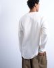 Topman Topman premium relaxed fit heavyweight waffle henley in ecru-White - 4
