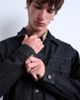 Topman Topman raw denim jacket in black - 4