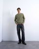 Topman Topman regular fit knit sweater in washed green - 2