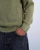 Topman Topman regular fit knit sweater in washed green - 4