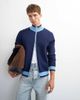 Topman Topman regular fit knitted track cardigan in navy-Blue - 1