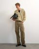 Topman Topman relaxed fit acid wash knit zip up cardigan in beige-Yellow - 2