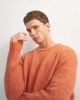 Topman Topman relaxed fit crewneck knit sweater in orange - 1