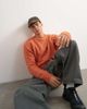 Topman Topman relaxed fit crewneck knit sweater in orange - 2