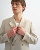 Topman Topman relaxed fit double breasted striped blazer in stone-Neutral - 3