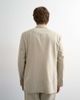 Topman Topman relaxed fit double breasted striped blazer in stone-Neutral - 4