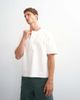Topman Topman relaxed fit jersey twill baseball henley shirt in ecru-White - 1