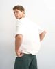 Topman Topman relaxed fit jersey twill baseball henley shirt in ecru-White - 3