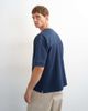 Topman Topman relaxed fit jersey twill baseball henley shirt in navy - 3