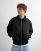 Topman Topman relaxed fit jersey utility shacket with funnel neck in black - 1