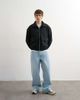 Topman Topman relaxed fit jersey utility shacket with funnel neck in black - 2