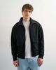 Topman Topman relaxed fit jersey utility shacket with funnel neck in black - 4