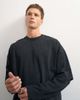 Topman Topman relaxed fit layered T-shirt with waffle sleeves in washed black - 1