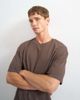 Topman Topman relaxed fit linen mix T-shirt in brown - 4