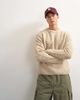 Topman Topman relaxed fit loose knit sweater in stone-Neutral - 2