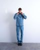 Topman Topman relaxed fit over the head denim shirt in mid wash-Blue - 2
