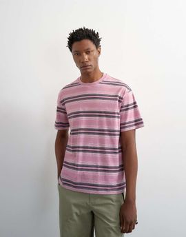 Topman Topman relaxed fit striped t-shirt in pink