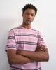 Topman Topman relaxed fit striped t-shirt in pink - 3
