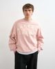 Topman Topman relaxed fit sweatshirt with chenille embroidery in washed pink - 1